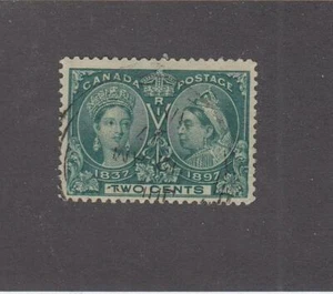 CANADA (MK6914) # 52  VF-USED  2cts 1897 QV DIAMOND JUBILEE /DATE CANCEL CV $20 - Bild 1 von 1