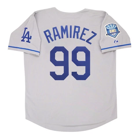 Manny Ramirez 2008 Los Angeles Dodgers Road 50th Anniv. Men's Jersey (S-3XL) Cover