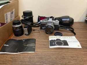 Minolta SRT-T 101 35mm Film Camera w M42 Tele-Lentar Lens Untested - Picture 1 of 24