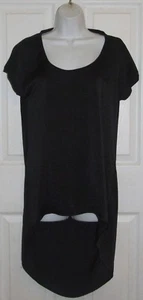 NEW Women Ronen Chen Waterfall Black Tunic Top Size 1 = US 6 - Picture 1 of 4