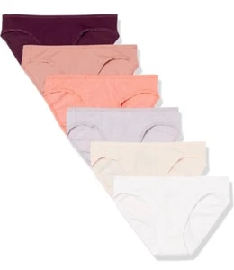 Womens Cotton Bikini Knickers Size 14 Assorted Colours 6 Pack Essentials - Picture 1 of 8