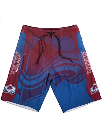 KLEW NHL Men's Colorado Avalanche Gradient Board Shorts Cover