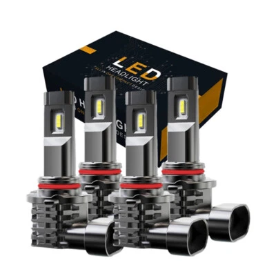 4x 2SIDE 9005 9006 LED Combo Headlight Bulbs High Low Beam Kit Xenon Super White - Image 1 of 4