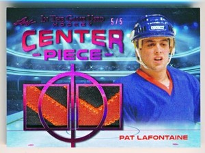 2020-21 Leaf ITG Used Pat LaFontaine Center Piece Magenta Dual Patch #CP10 (5/5)