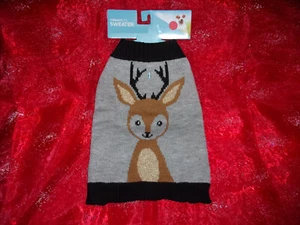 New Christmas Holiday Winter Reindeer M L XL Dog Cat Pet Sweater FREE S/H! BCR - Picture 1 of 3
