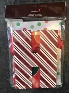 Papyrus Deko Banner Ho Ho Ho Weihnachtsmütze Weihnachtsbaum Neu in Verpackung 84" Glitzer - Bild 1 von 3