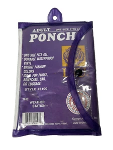 WEATHER STATION LSU TIGERS OFFICAL LICENSED ADULT "ONE SIZE" WEATHERPROOF PONCHO - Picture 1 of 1