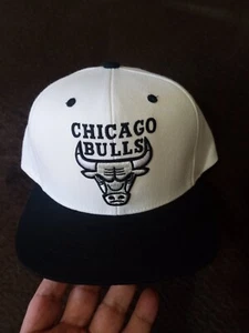 Chicago Bulls Mitchell & Ness White Black Snapback Rare NWOTS!! - Picture 1 of 5
