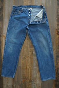 Jeans Levis 501 2001 vintage para hombre ~ 34 x ~ 30 (ver fotos 4 medidas) Y2K - Imagen 1 de 16