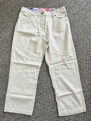 Women's Cream  Per Una Roma Fit Cropped Jeans, Size 10 - Image 1 of 4