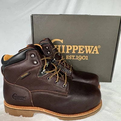 Chippewa Serious Plus Oiled 6” Safety Toe Waterproof Leather Work Boots 10.5 D - Image 1 of 4