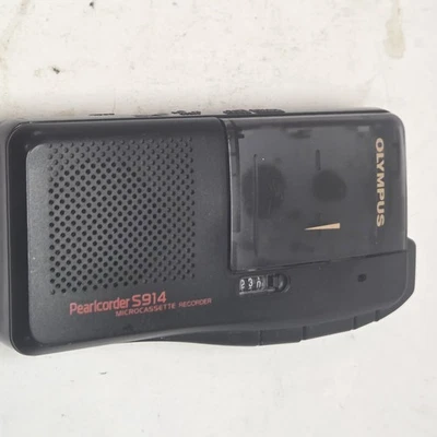 Grabadora de microcassette activada por voz Olympus S914 Pearlcorder NEGRA/DE COLECCIÓN Foto 1 de 4