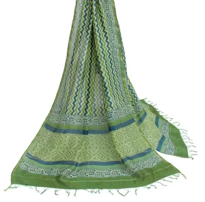 Sushila Vintage Multi-Color Dupatta 100% Pure Cotton Printed Long Stole Hijab - Picture 1 of 9