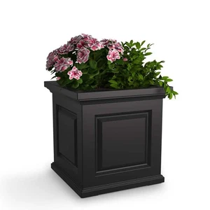 Mayne Nantucket 20 in. Square Self-Watering Black Polyethylene Planter - Picture 1 of 8