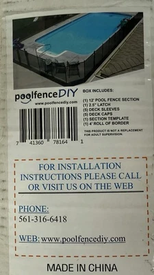 Valla de piscina hágalo usted mismo por salvavidas kit de puerta de cierre automático, negro - leer artículo faltante - Foto 1 de 3