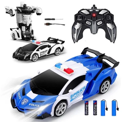 RC Ferngesteuertes Auto Roboter Verformung Auto Modell Kinder Spielzeug 2 Farben - Bild 1 von 4
