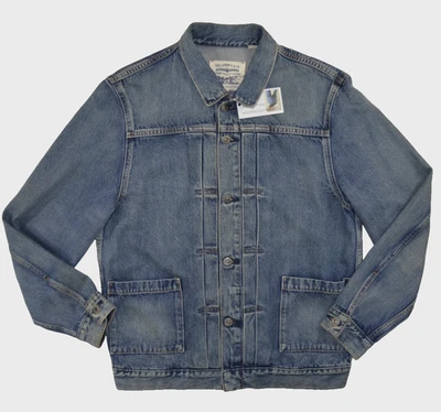 new Mens LEVIS made & crafted Type 1 WORN TRUCKER JACKET size L denim vintage - Image 1 of 4