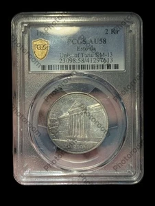 Estonia, 1932 Tartu Ülikool 2 krooni, MS62, NGC, University of Tartu - Picture 1 of 2