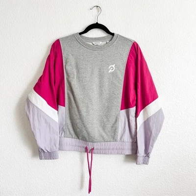 Peloton Size Small Gray Pink Colorblock Pullover Sweatshirt Jacket - Image 1 of 4