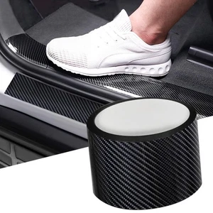 10ft*4in Protector Door Sill Scuff Plate Car AntiSticker Bumper Scratch Strip - Picture 1 of 10