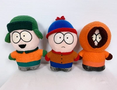 Muñecas de peluche pequeñas vintage South Park Stan, Kyle & Kenny paquete X3 1998 Foto 1 de 3