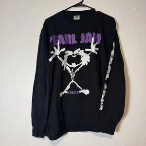 1992 PEARL JAM VINTAGE XL MANGA LARGA VIVO CAMISETA Talla XL Stock Muerto - Imagen 1 de 6