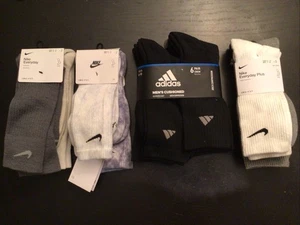25 Paar Nike Adidas Herren Sportsocken groß weiß schwarz grau pink Crew Knöchel - Bild 1 von 7