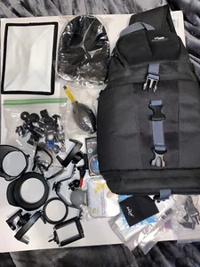 Lot of Miscellaneous Camera Accessories Mounts, Bag, adapters, etc - Picture 1 of 12