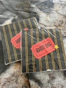 Vintage Michaels Stores "Admit One" Serving Peper napkins 2 Packages(16 ct Each) - Picture 1 of 3