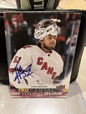 pyotr kochetkov hand signed young guns canvas card Carolina Hurricanes NHL