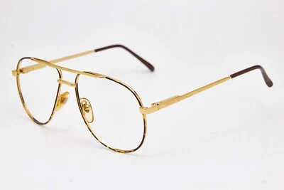 Gafas vintage tortuga aviador IVANO SERENI metal dorado especificaciones minimalistas años 80 Foto 1 de 4