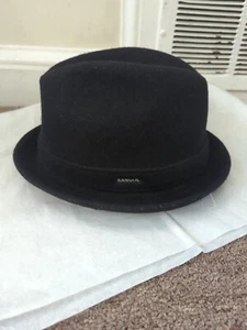 Kangol Wool Player Fedora Size Small Black - Picture 1 of 7