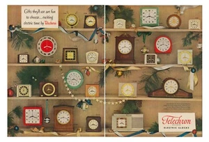 1948 Telechron Electric Clocks Time Piece Vintage Print Ad Kitchen Wall Alarm US - Picture 1 of 8