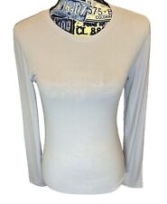 Mono b Women’s Essential Long -Sleeved Micro Ribbed Top KT11682 Size Medium NWT