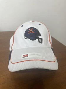 Nuovo cappello Nike UVA Virginia Cavaliers bianco aderente taglia S/M casco calcio swoosh - Foto 1 di 9