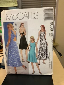 Uncut McCalls Pattern 3660 SLEEVELESS SUMMER SLEEVELESS DRESS VARIATIONS 12-18 - Picture 1 of 2