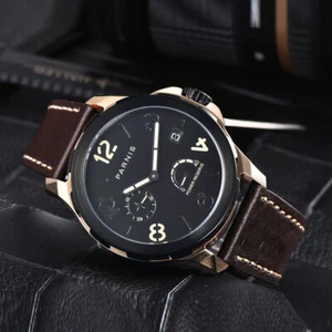 Reloj Hombre 44mm Parnis Power Reserve Movimiento Automático Lume Mark Pequeño Segundo - Imagen 1 de 25