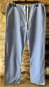 Medical Uniform Scrub Pants Unisex - Size Large - Blue - Reversable