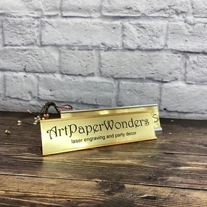 Personalized Office Name Plate Desktop Holder Business Desk Sign - Picture 1 of 17