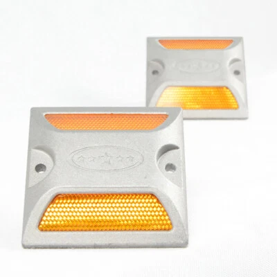 1/2 Pieza Aparcamiento Clavo Reflectante Marcador Vial Amarillo - Imagen 1 de 4