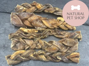 Pizzles Braided Dog Chews Treat Mixed Size Bully Sticks Natural Bull Penis Snack - Picture 1 of 11