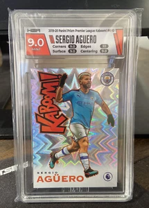 Sergio Aguero 2019-20 Panini Prizm EPL KABOOM! Premier League K-10 HGA 9  - Picture 1 of 2