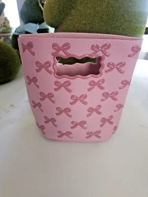 Bath & Body Works BOW MINI Bolsa de Regalo Reutilizable / Bolsa de Cosméticos Rosa (Nuevo) Foto 1 de 4