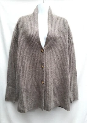 Suéter para mujer Pierre Cardin 100 % lana Shetland talla grande marrón grisáceo Foto 1 de 4