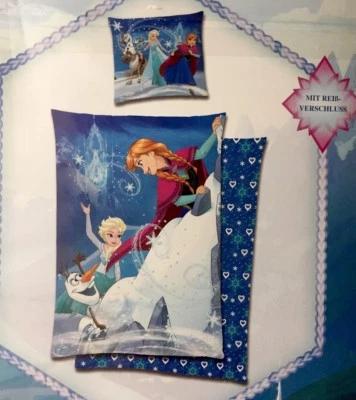 Single Twin Disney Frozen Elsa Girls Cotton Duvet Quilt Cover Bedding Set 2Pcs - Image 1 of 4