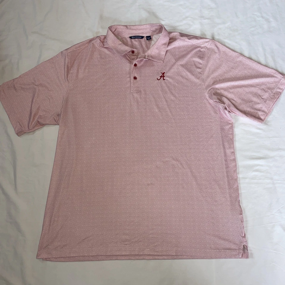 Cutter & Buck University Of Alabama Men’s 3XT 3XL Golf Polo Embroidered Logo - Image 1 of 4
