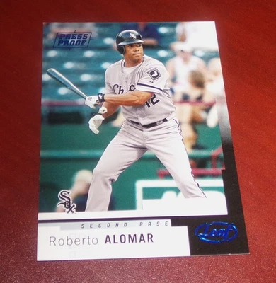 Tarjeta de béisbol Roberto Alomar Press Proof 2003 Donruss Leaf 065/100 Foto 1 de 2