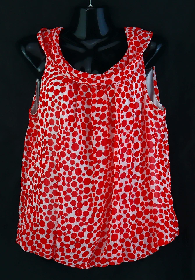 Bluse Gr. 40 Weiß/Rot Damenbluse Shirt Top Tunika Oberteil RPW - Bild 1 von 1