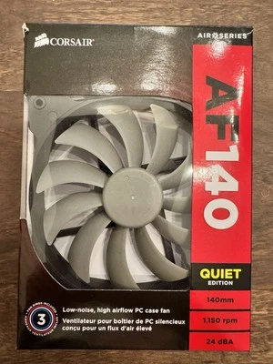 Corsair AF140 Quiet Edition Cooling Fan CO-9050009-WW 140mm 1,150 rpm 24 dBA - Image 1 of 4