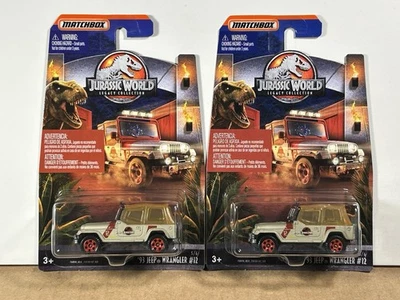 Matchbox Jurassic World 2017 Legacy Collection ‘93 Jeep Wrangler #12 5/6 Lot 2X - Image 1 of 4